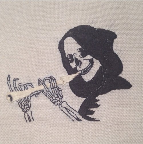 socialpsychopathblr:Hand embroidery by Adipocere
