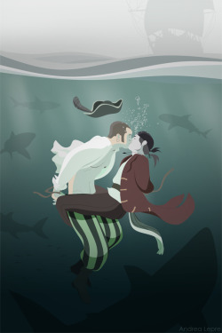 Illustration on the beautiful song “gay Pirates” by Cosmo Jarvis, clicking here you can hear it. 