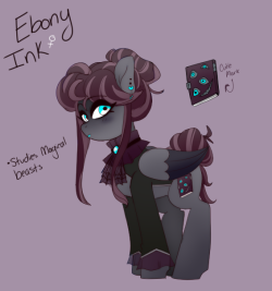 missromancedy:I have a slight problem okay, don’t judge me.New pony her names Ebony Ink and she studies magical beasts. 