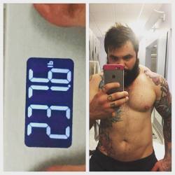 xtofux:  And this will totally be my largest weight cut to 220 I have made. Hyped. #Powerlifter #220 #tattoos #gym #newhampshire #strength