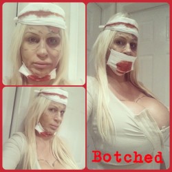 laceywildd:  First #halloween outfit #BOTCHED patient. @botched @eonline @drdubrow @drpaulnassif #celebrity #gossip #plasticlife #SURGERY  #laceywidd  Sending this out to my best ie in #LA @justinjedlica who had surgery today I love you  Amazing.