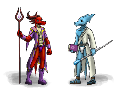 Pixel Warriors 2The wise and enigmatic wizard  The devoted and pious cleric  Which to pick for your adventure?Posted using PostyBirb
