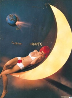 Model wearing André Courrèges in Vogue Italia, 1969.  Photo by Guy Bourdin.