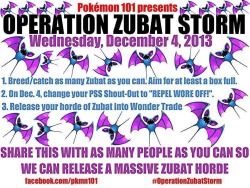 thatnerdygamergirl:  hoerwick-y-adventure:  star-x-adventure:  X  Better yet, do it while Japan’s online so they can go WHY ARE WE GETTING ALL THESE ZUBATS.  I’m in.  This is fucking hilarious. 