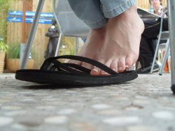 solecityusa:  Shoe Play in Public by ~Artistic-Feet