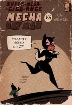 Inktober - Day 27 - Catwoman vs Mecha BatmanWill our hero grab the loot? :)Newgrounds Twitter DeviantArt  Youtube Picarto