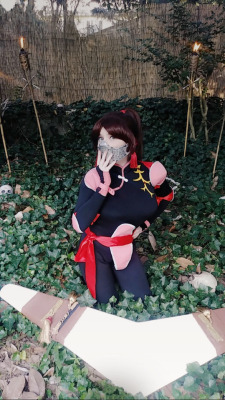 nsfwfoxydenofficial:   Dressed  up and shot a photo set of demon slayer sango for @cosplaydeviants! I’ve had this  costume on my bucket list and had a Hiraikotsu made for ages now.Feelsgoodman.jpegHope you all enjoy these selfie bts teasers of the set-up.