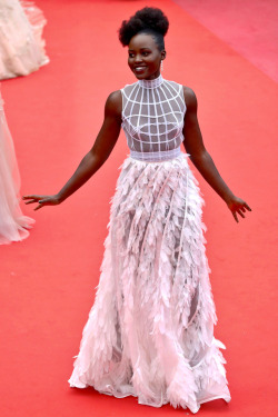aishwaryaraii:Lupita Nyongo attends the screening of “Sorry Angel (Plaire, Aimer Et Courir Vite)” during the 71st annual Cannes Film Festival at Palais des Festivals on May 10, 2018 in Cannes, France.