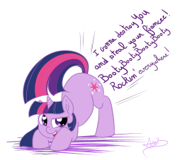 youobviouslyloveoctavia:  pink4coquine:  Twilight and her mighty singing butt.  I need more FiW content here.  rofl, wat. XD