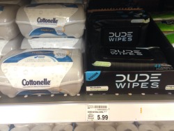 shyandfunny:  queercakes:  Today in unnecessarily and aggressively gendered products. Ass wipes.  It’s bigger. 