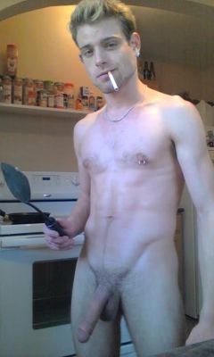 Naked male servant