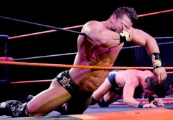 sufferingmen:  Always love seeing Brian Cage’s big steroidy muscly body slumped or powerless. Perfect for the taking 
