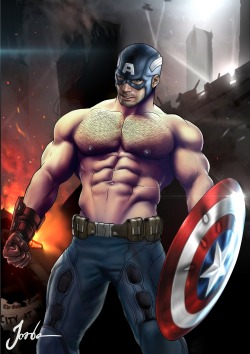 Jordenarts:  Captain America  Fight For Justice  (Art By Jorden) 