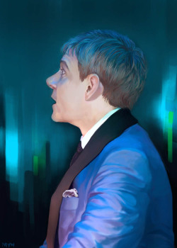 meetingyourmaker:  Martin in Blue Suit Used this reference for the painting. Thank you redcat18 for letting me use it :D Coloring his hair was so enjoyable. His suit is lovely but it is so hard to paint ( sort of has it’s own physics jk).  