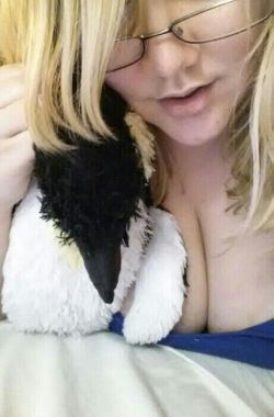 Cuddling with Mister Penguin.  Want to join?