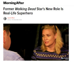 futureblackwakandan: loseurself:  intersectionalism:  “Here’s a pretty unbelievable story: Laurie Holden is an actress who plays Andrea on “The Walking Dead,” but she isn’t just an actress. Holden also works as a human rights activist with a