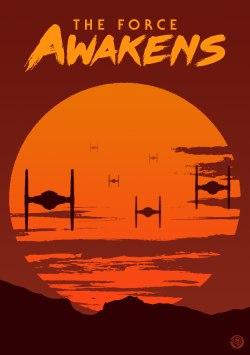 I thought that epic Apocalypse Now-esque shot of the TIE fighters in the new Star Wars trailer deserved its own Apocalypse Now-esque poster.