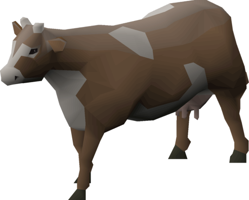 lowpolyanimals:  Cow from Old School RuneScape