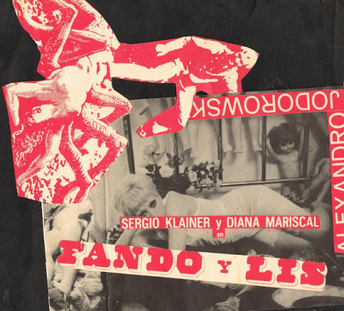 Promotional poster collage for Alejandro Jodorowsky’s Fando y Lis, 1968