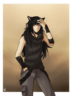 noxypep:  Blake from Dash’s desert AU ! couldn’t resist drawinG HER BADASS OUTFIT 