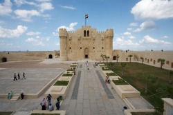 historical-nonfiction:  the Citadel of Qaitbay is considered one of the most important defensive strongholds. It was built in 1477 CE by Sultan Al-Ashraf Sayf al-Din Qa’it Bay (hence the name). It protected Egypt well first under the Mamelukes and