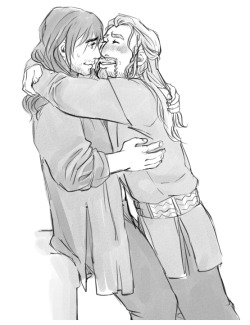 kaciart:  ceealaina ban: drunk boys - Just a drunken!Fili Kili wakes to the thump and crash of someone knocking over furniture. He goes to investigate and oh, it’s just Fili and he’s scuttered. Turns out Fili is an overly affectionate drunk - probably