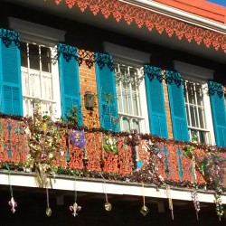Beautiful #Spanish #architecture in the #FrenchQuarter of #NewOrleans #MardiGras2015 #balcony #gallery