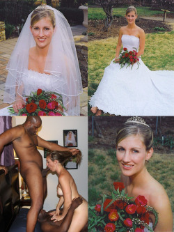 hotwife-queen-of-spades:  I love how she is taking the bulls with her wedding pictures on the wall by the bed. 
