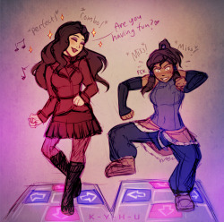 k-y-h-u:  it’s not your OTP until you draw them having a DDR match  yes love it! &lt;3333
