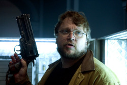 yeen-spirit: direhuman:  lycoteuthis-deactivated20160131: i found this picture of guillermo del toro with a gun and i don’t have a good caption so i am passing it on to you, the consumer  this is my oc gunillermo del toro  