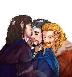 bolsondelabolsa:  au where dis finds her two trouble makers alive and well and an emotional reunion happens (and then she punches thorin, just cus)