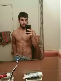 straightdudesnudes:  Jake reminds me of Tyler which was a cute bearded stud I blogged about a while ago. Good thing he’s just as cute, and just as willing to get naked. :) 