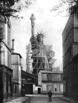 The Statue of Liberty in Paris, 1886.