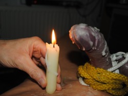 submaleviewer:  Anyone who says hot wax doesnt hurt hasnt had it on their cock or the candle isnt being held close enough to you.  Next time have the candle closer to your body so the wax is hotter when it lands on your skin.  Nipples, under the arms,