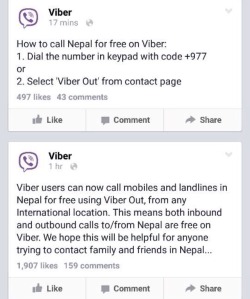 rasmijpeg:Viber has made calls to Nepal free