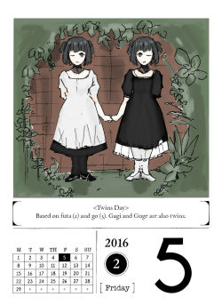 February 5, 2016Futago means twins in Japanese. ( ´ ▽ ` )ﾉToday we get to see a glimpse of Nashiro and Kurona while they were younger while wearing matching dresses. I wonder how they’re doing right now&hellip;