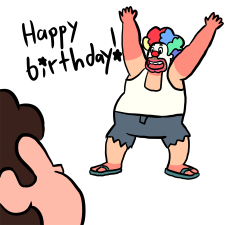 cherubcharabia:  literally go watch pearl’s birthday scene right now. go  watch it and see it. see what steven is wearing. see the clothes way too big for his body and the sandals way too big for his feat. see him mimicking the only other person who