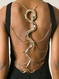 michiko-malandro:game-of-style:  Nymeria Sand - Roberto Cavalli Snake Strap Back Gown(x) - submitted by thestraightcurve   oh my god