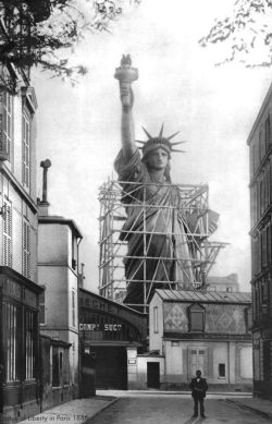 bastion-official: historium: Statue of Liberty in France prior to being disassembled and shipped to NYC, 1886 