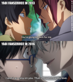 nidoking-used-earthquake:  thatshamelessyaoishipper:  Yaoi fanservice in 2019: *aggressively making out, then pulling away with a little bridge of saliva* Who cares about sports? Meme made by me, please don’t repost   Yaoi fanservice in 2022:   