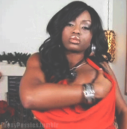 Eveilloptronix:  Ebonypussies:  Jada Fire : Strips And Shows Her Tits (Gif Set)
