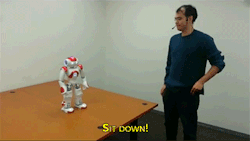 fuocogo: draqua:  sizvideos: Scientists Are Teaching This Robot To Say “No” Humans - watch the full video They didn’t .gif the best part!            I trust you…   If these scientists ever let this baby fall I will be taking names. Preserve this