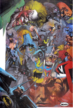 jthenr-comics-vault:  The Things Batman’s SeenFrom Judgement On Gotham (1991)Art by Simon Bisley 