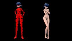 devilscry:  Ladybug (Miraculous) model available on SFMLab MMD to SFM port made for a friend :3 To be fair, i’m not sure if it can be considered NSFW, since the naked body has a “barbie doll” body (no nipples/vagina). I tried to “fix it”, but
