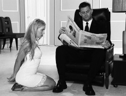 Sensualhumiliation:  She Knows Exactly That I Want Her Close, While I Read The Newspaper,
