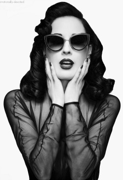 irrationally-devoted:  Dita Von Teese by John Juniper and Lionel Deluy for her signature eyewear line. (x)