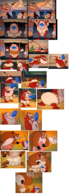 &ldquo;No Pants Today&rdquo; of Ren and Stimpy has an underwear scene. One day Stimpy wakes up embarrassed because he has nothing to cover his nether regions but a not-so-charitable dad and his bully son have the dad give his tighty whities to Stimpy.