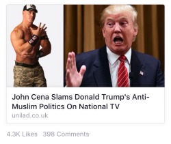glenjamin-danzig:  dnlhrn:  milkybarofficial:  Why does everything sound like a meme nowadays  “#2015 was basically one big shitpost”  when i first read this i only saw ‘john cena slams donald trump’ and thought it meant into concrete   SLITHERING