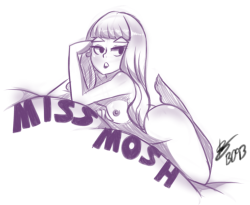 bigdead93:  Stream drawings of Miss Mosh!!  If you have never heard of her, then see here. XD On another note, commissions are open!  Just shoot me a message and i’ll fit ya in tomorrow!