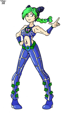 Jolyne Kujo, Jotaro’s daughter and the final Joestar of the main Jojo timeline. Now that the part 5 anime is confirmed, I guess the new meme should be Part 6 Never?